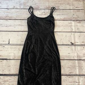 Vintage 90's Rampage Women's Size 5 Maxi‎ Dress Black Made In USA
